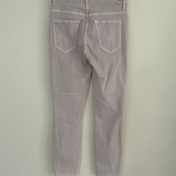 Mother Jeans Looker Dagger SZ26 Fray Ankle High Waisted Light Purple/Pink - Picture 2 of 11